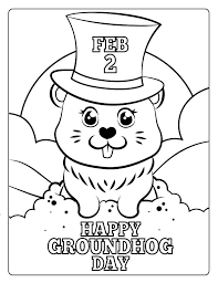 Groundhog coloring pages for kids to print and color. Groundhog Day 3 Coloring Page Free Printable Coloring Pages For Kids