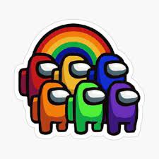 Among Us Rainbow Par Witherxx Redbubble Mini Dessin Fond D Ecran Telephone Autocollants Mignons