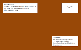 Surat yang akan dikirim pun, baik itu surat elektronik maupun surat dalam bentuk kertas. Contoh Cara Penulisan Amplop Surat Lamaran Kerja Yang Benar Official Website Initu Id