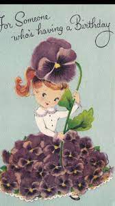 Pin Di Lusia Duarte Su Flower Maidens Illustrazioni Vintage Buon Compleanno Immagini