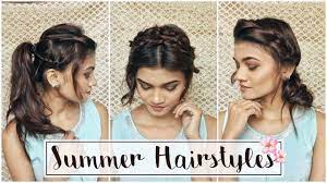 Natural bouquet hair models, wavy styles, scattered styles, low horse tail, scattered braids were among the most commonly used 2019. 3 Easy Cute Summer Hairstyles For Short Medium Hair Shreeja Bagwe Youtube