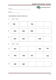 Saringan khas numerasi tahun 3. Modul P P Matematik Nombor Dan Operasi Thn 2