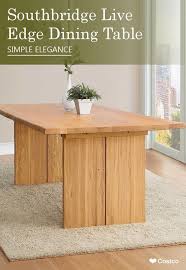 The Southbridge Live Edge Dining Table From Bayside Furnishings Provides Everyday Comfort With Retro Sophistication Suitable For Family Bayside Furnishings Home Decor Dining Table