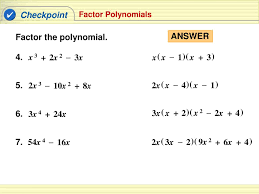 Maybe you would like to learn more about one of these? Ppt 6 5 Factoring Cubic Polynomials Powerpoint Presentation Free Download Id 2795627