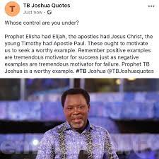 They said if the other man of god in the country replicate what the. Prophet Tb Joshua Fans Home Facebook