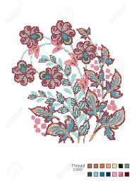 Check spelling or type a new query. Cross Stitch Flowers Ready Made Template For Cross Stitching Catalog Of Used Thread Colors Vector Royalty Free Cliparts Vectors And Stock Illustration Image 76959942
