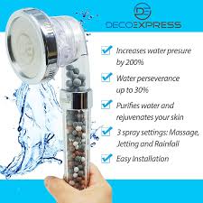 High Pressure Ionic Handheld Shower Head With 3 Way Shower Modes Pressure Booster Water Saving Negative Ion Filter That Softens Water And Removes Chlorine