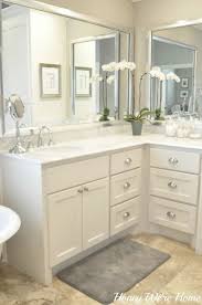 Honey We Re Home Our Master Bathroom Bathroom Remodel Master Bathrooms Remodel L Shaped Bathroom