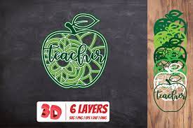 Download 3d Apple Svg Mandala Svg Zentangle Cut File 1095077 Paper Cutting Design Bundles