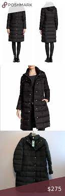 Cole Haan Black Down Hooded Quilted Puffer Coat Black Puffer Coat Puffer Coat Activewear Tank Tops