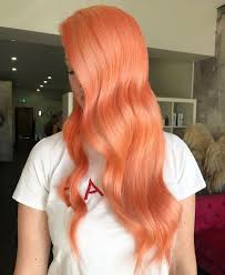 Then it's covered in a clear plastic shower cap and left to bake for twenty minutes. Evilhair Color Inspiration Peachy Orange Colorconditioner Use Colorconditioner On Bleach Blonde Hair Damp Hair Leave It In For 45min And Rinse With Lukewarm Water To Get This Color Shop
