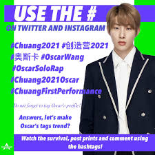 My own design banner for my fave trainees #keyu #patrick #oscar #rikimaru #chuang2021 #alloutforpatrick pic.twitter.com/5t5ychwvn4. Oscar å¥¥æ–¯å¡on Twitter Chuang2021 å‰µé€ ç‡Ÿ2021 å¥§æ–¯å¡ Oscarwang Oscarsolorap Chuang2021oscar Chuangfirstperformance