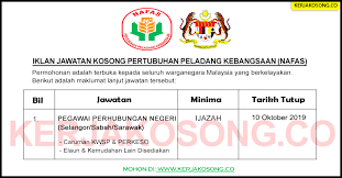 The establishment of the penubuhan pertubuhan peladang kebangsaan (nafas) was launched on 31 march 1972 by the 2nd prime minister of malaysia, the late tun abdul razak bin hussein al haj. Jawatan Kosong Pertubuhan Peladang Kebangsaan Nafas