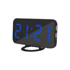 Find the perfect digital alarm clock stock photos and editorial news pictures from getty images. Good Quality Durable Modern And Stylish Digital Alarm Clock Led Display With Dual Usb Charger Ports Auto Dimmer Mode Easy Snooze Function Modern Mirror Desk Wall Clock With Button Battery Nightlight For