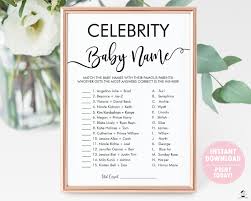 The 1000 most popular baby names for boys Celebrity Baby Name Game Baby Shower Activity Printable Etsy Baby Name Game Celebrity Baby Names Baby Shower Activities