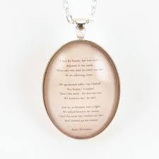 Emily Dickinson Poem Necklace I Died For Beauty By Cellsdividing 23 00 Jewelry Necklace Shopping Personalized Pendant Jewelry Quotes Jewelry Website