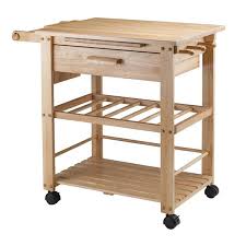Ce chariot à roulette vous facilitera la tache. Winsome Wood Chariot De Cuisine Finland 35 X 31 5 Bois Naturel 83644 Rona
