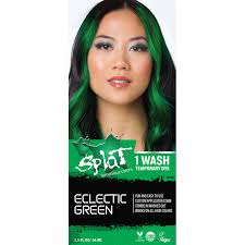I'm really pale with green eyes so i'm lucky my colouring suits being blonde and ginger. Splat 1 Wash Eclectic Green Hair Color Temporary Bleach Free Green Hair Dye Walmart Com Walmart Com