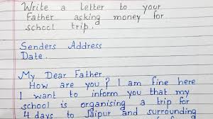 Your nieces and nephews probably think you're one of the coolest dudes alive. Write A Letter To Your Father Asking Him Money For School Trip Letter Writing Youtube