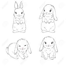 Bunny Sketch Rabbit Set Hand Drawn Isolated Vector Illustration Affiliate Rabbit Set Bunny Ske Bunny Sketches Bunny Drawing Cute Animal Drawings