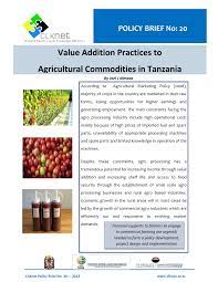 Pdf) Pb 20 Value-Addition-Practices-To-Agricultural-Commodities-In-Tanzania