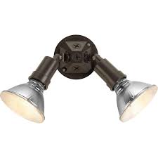 Progress Lighting 2 Light Outdoor Antique Bronze Security Fixture P5212 20 The Home Depot