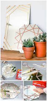 Office supplies, ink & toner, paper, printers & scanners How To Make A Gorgeous Modern Diy Mirror With Washi Tape You Ll Just Need A Mirror Cute Washi Tape A Cr Diy Artwork Diy Decor Projects Mason Jar Crafts Diy