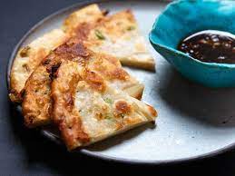 Extra Flaky Scallion Pancakes Recipe Recipe Food Processor Recipes Scallion Pancake Recipe Scallion Pancakes