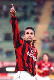 Roberto baggio of ac milan celebrates during the serie a match between ac milan and uc sampdoria at giuseppe meazza stadium, milan. Roberto Baggio Football Fussball Legenden