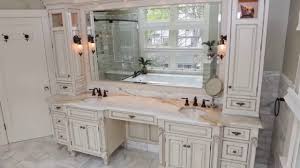 The only real limit is the size of your bathroom and your own personal needs. Double Bathroom Vanity With Makeup Area Youtube