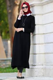 Neva Style Cepli Siyah Tesettur Triko Tunik 2740s Tesetturisland Com Triko Basortusu Modasi Giyim