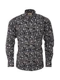 Relco floral pattern black and white. Men S Black White Floral Shirt Floral 19 Relco London