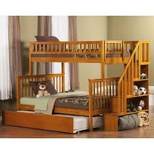 Found It At Wayfair Woodland Twin Over Full Bunk Bed With Trundle Stairs Ranzalar Yavrulu Karyola Yatak