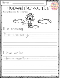 Winter Handwriting Practice Handwriting Practice Writing Practice Kindergarten Writing