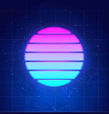 The 80's created a new wave of sound. Retrowave Sunset Vector Images Over 190