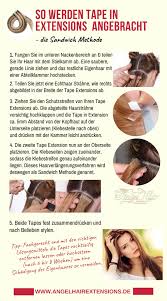 So Werden Tape In Haarextensions Angebracht Tape Extensions Abc Extensions Extensions Pflege Frisuren 2016