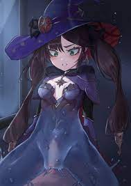 blush breasts clenched teeth cowgirl position cum cum in pussy  cum inside ejaculation ejaculation while penetrated erection female genshin  impact mage magic mona (genshin impact) penis pussy sex small