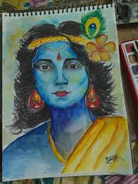 Jagannath drawing with water colour