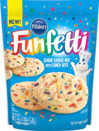 Christmas tree shape sugar cookies, 24 count: Pillsbury Funfetti Sugar Cookie Mix With Candy Bits 16 Oz Walmart Com Walmart Com