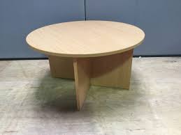 Filter dining tables console tables side tables bedside tables coffee tables storage & drinks trolleys dressing tables desks. Beech Wood Round Coffee Table Recycled Office Solutions Recycled Office Furniture New Office Furniture Business And Corporate Office Clearance