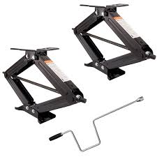 I replaced our rear stabilizing jacks with scissor type leveling jacks. 2 X 24 5000lb Scissor Leveling Jacks Trailer Stabilizer Camper Point The Portal Of Motorhomes And Trailers
