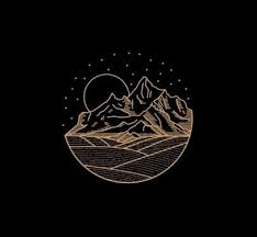 Aesthetic Black And Gold Pictures Black Gold And Mountains Image Black And Gold Aesthetic Moon Tattoo Gold Drawing