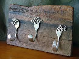 30 Vintage Diy Coat Hooks Repurposed Silverware Silverware Crafts Recycled Silverware