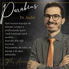 Hoje é dia de FEEESTA! Hoje o Dr. André comemora mais um ano de vida! Feliz  Aniversário! Deixe sua mensagem pro Dr. nos comentários!