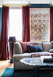 Red living room curtains decorating ideas 9 living room curtains decorating ideas. Living Room With Teal Blue Walls And Dark Red Velvet Curtains Gold Accents Navy Pillow Apple Red Curtains Living Room Burgundy Living Room Living Room Red