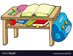 School Table Vector Image On Vectorstock School Tables Book Clip Art Classroom Pictures
