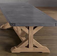 Faux Concrete Table Top Resurface The Plastic Round Tables With Sheet Metal Or Peel And Stick La Concrete Dining Table Rectangular Dining Table Concrete Table