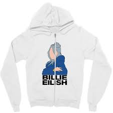 Want to discover art related to hoodie? Custom Billie Eilish Drawing For Light Zipper Hoodie By Sengul Artistshot