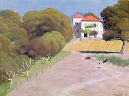 Felix Vallotton 1865 1925 La Maison Au Toit Rouge 1924 Huile Sur Toile La Piscine Musee D Art Et D Industri Felix Vallotton Peinture Paysage Felix Valloton