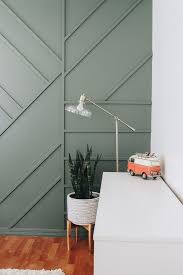 Creating A Modern Wood Accent Wall Within The Grove Accent Wall Bedroom Green Accent Walls Wall Decor Bedroom